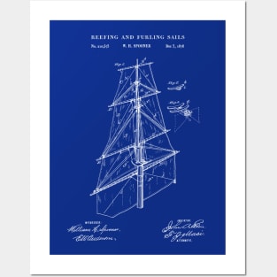 Sailing Ship Sail Patent 1878 Posters and Art